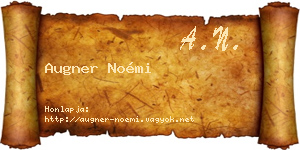 Augner Noémi névjegykártya